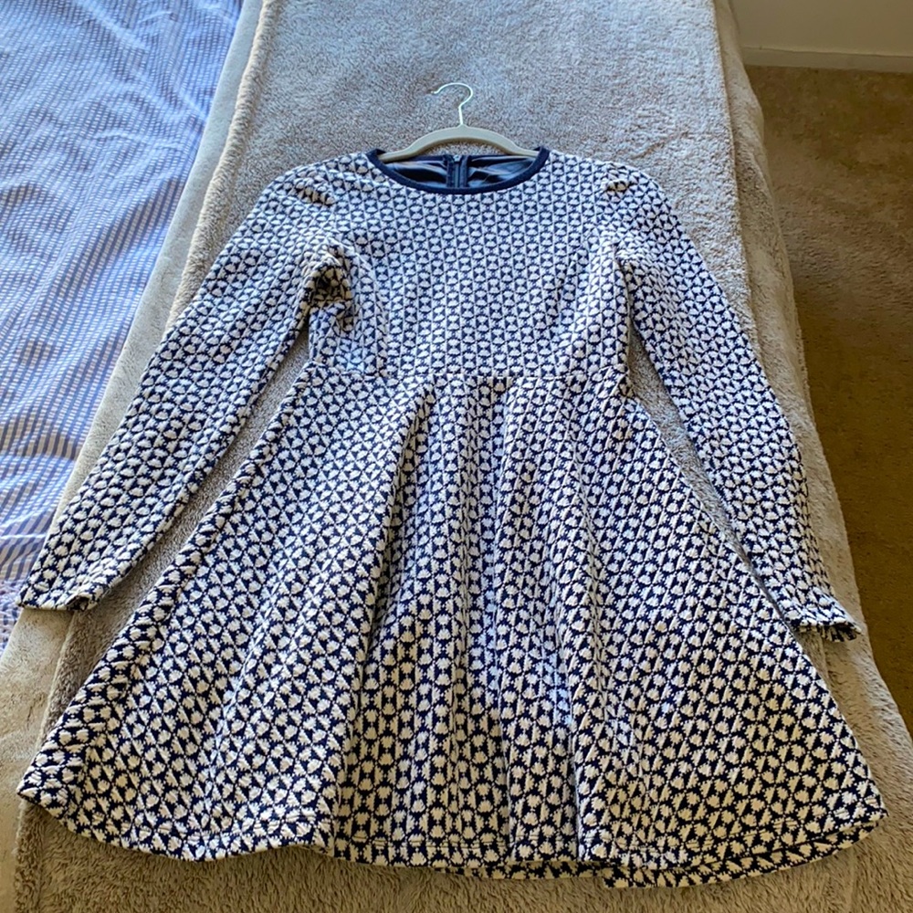 Plastic island long sleeve midi dress